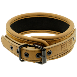 Collier + laisse chaîne style sellier chic cuir végan avec doublure néoprène — vue 9