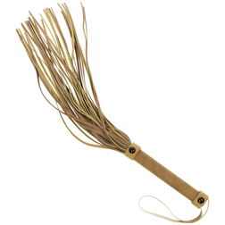 Fouet flogger en cuir marron lanières plates — Origin — vue 5