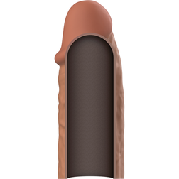 Gaine d'extension ouverte +2 cm marron — en situation