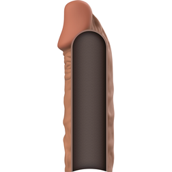 Gaine d'extension ouverte +2,5 cm marron — vue détaillée