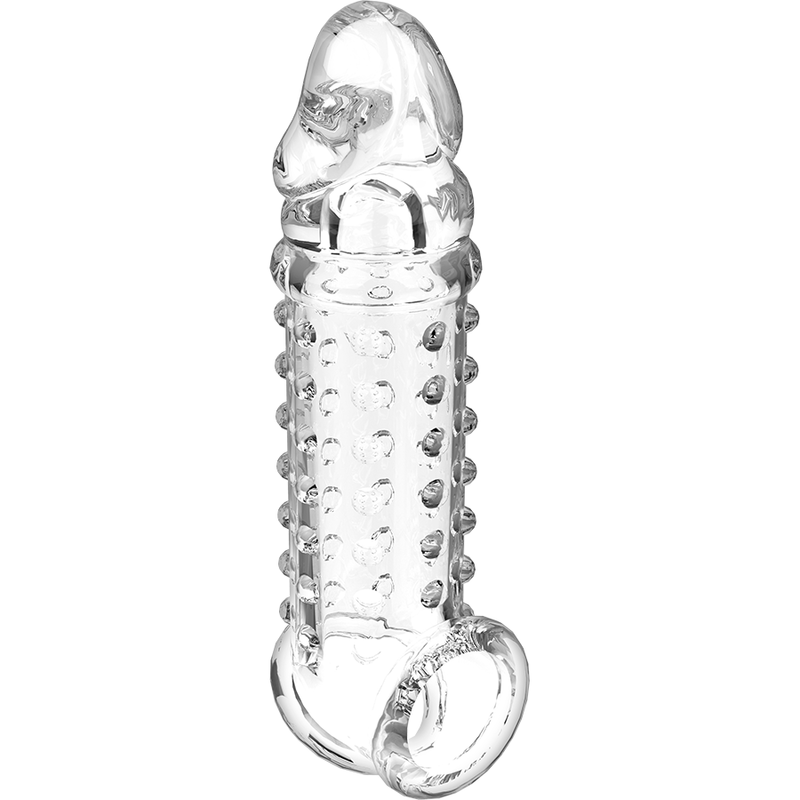 Gaine fermée texturée à picots transparente +2 cm — vue détaillée