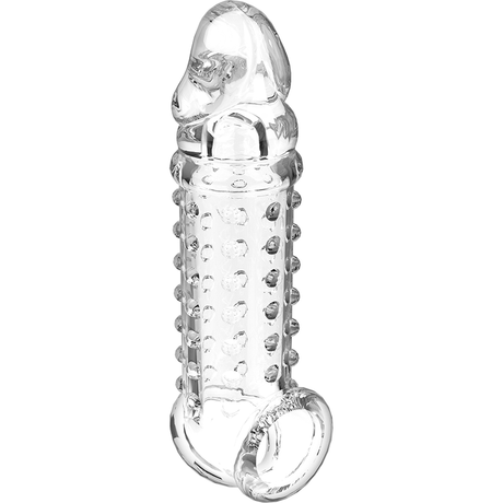 Gaine fermée texturée à picots transparente +2 cm — vue détaillée