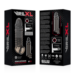 Gaine fermée texturée à picots noire +2 cm — emballage