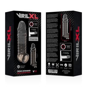 Gaine fermée texturée à picots noire +2 cm — emballage