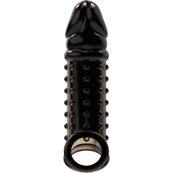 Gaine fermée texturée à picots noire +2 cm — autre angle