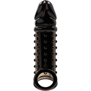 Gaine fermée texturée à picots noire +2 cm — autre angle