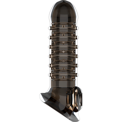Gaine fermée nervurée en anneaux noire +2 cm — en situation