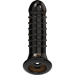 Gaine fermée nervurée en anneaux noire +2 cm — présentation