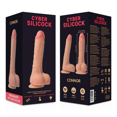 CYBER SILICOCK CONNOR SILICONE LIQUIDE SOUPLE ULTRA REALISTE 205 CM O 37 CM