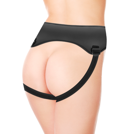 Gode réaliste silicone liquide 18 cm + harnais — vue d'ensemble