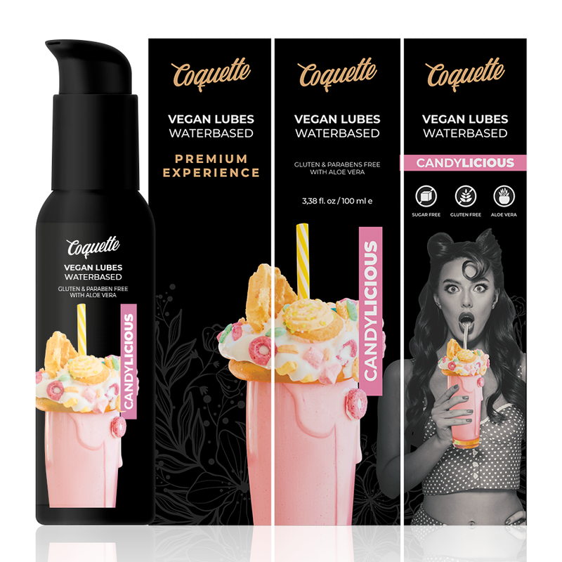 Lubrifiant vegan arôme caramel 100 ml — gros plan
