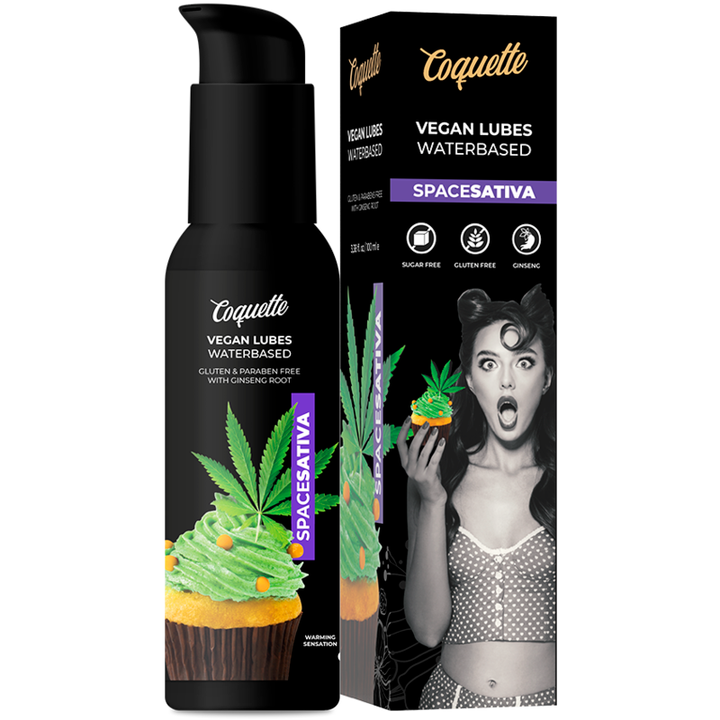 Lubrifiant vegan arôme cannabis — Coquette Space Sativa 100 ml · Coquette Cosmetics · Lubrifiants aromatisés