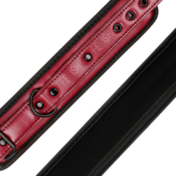 Menottes de chevilles cuir végan bordeaux doublées néoprène — vue 6