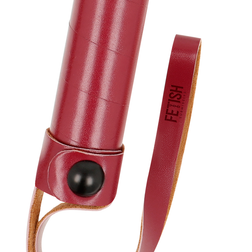 Fouet flogger en cuir rouge lanières plates — Dark Room — vue 6