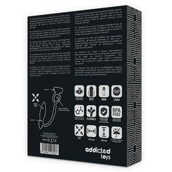Emballage du plug anal vibrant avec cockring Addicted Toys
