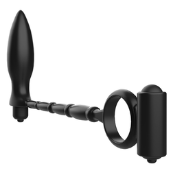 Plug anal vibrant avec cockring Addicted Toys — vue détaillée