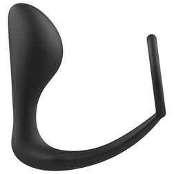 Plug anal avec cockring intégré silicone — en situation