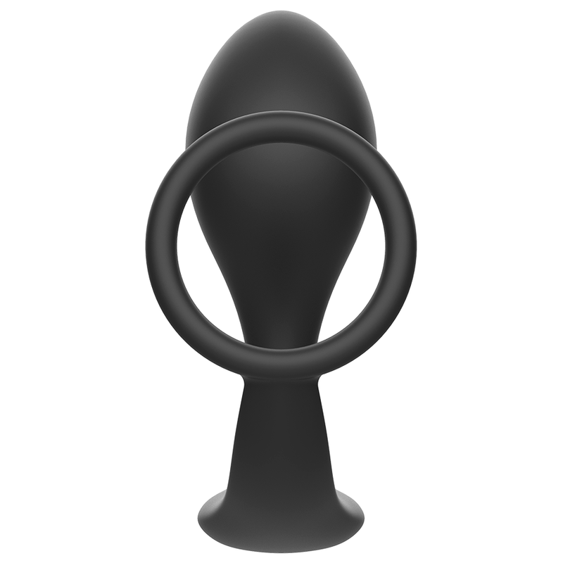 Plug anal avec cockring intégré silicone — vue détaillée