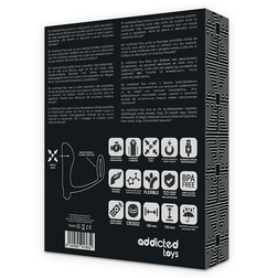 Vibrating cock ring with rechargeable remote controlled anal plug — packaging
