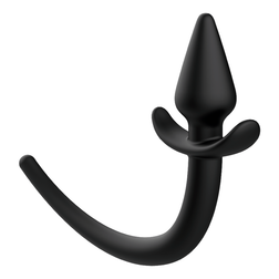 Plug queue de chien silicone — gros plan
