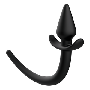 Plug queue de chien silicone — gros plan