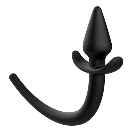 Plug queue de chien silicone — gros plan